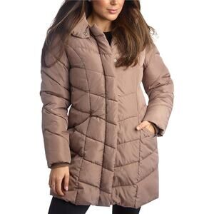 Steve Madden Women's M Long Puffer Coat Jacket Insulated Windproof Long Length